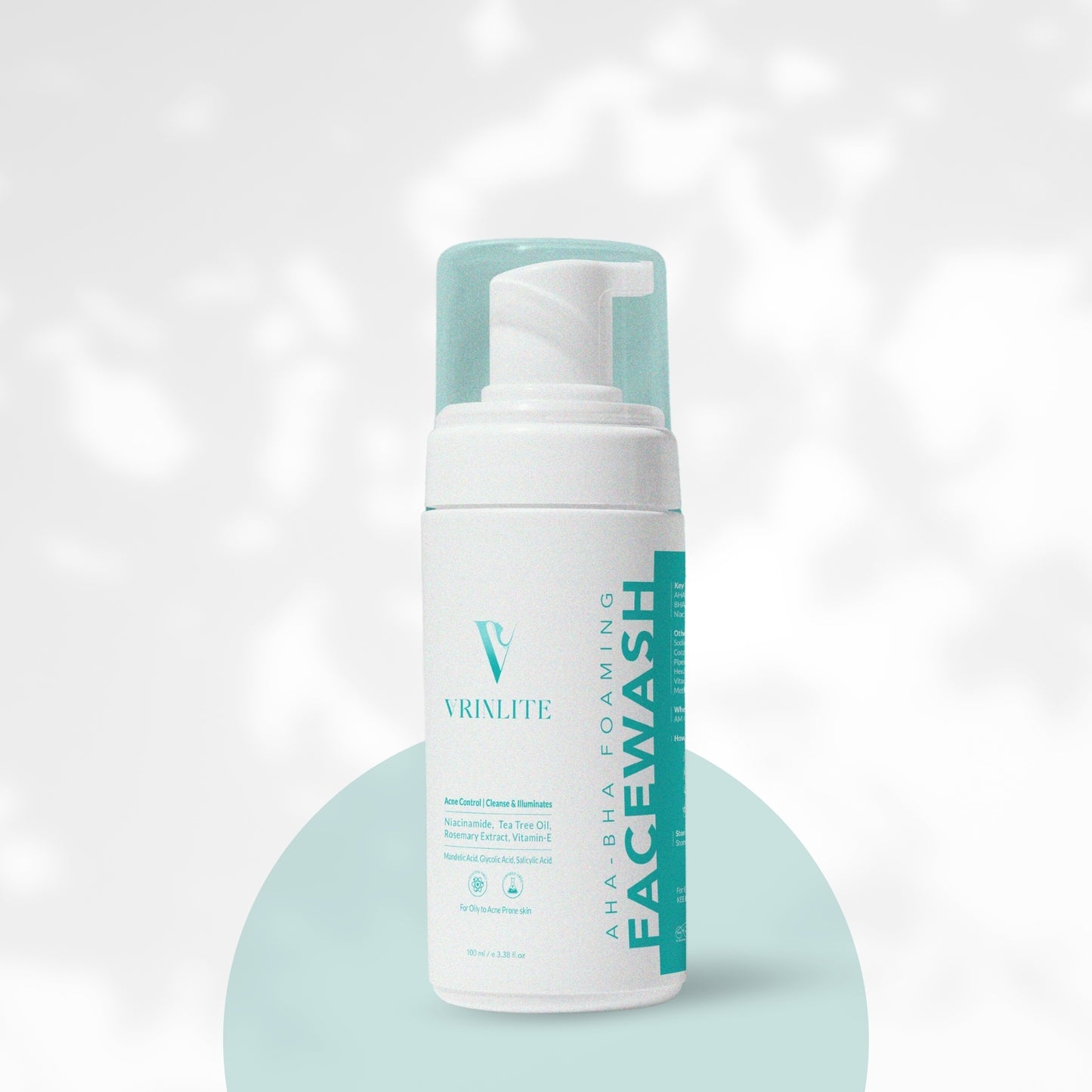 AHA BHA Foaming Face Wash 100ml | Vrinlite