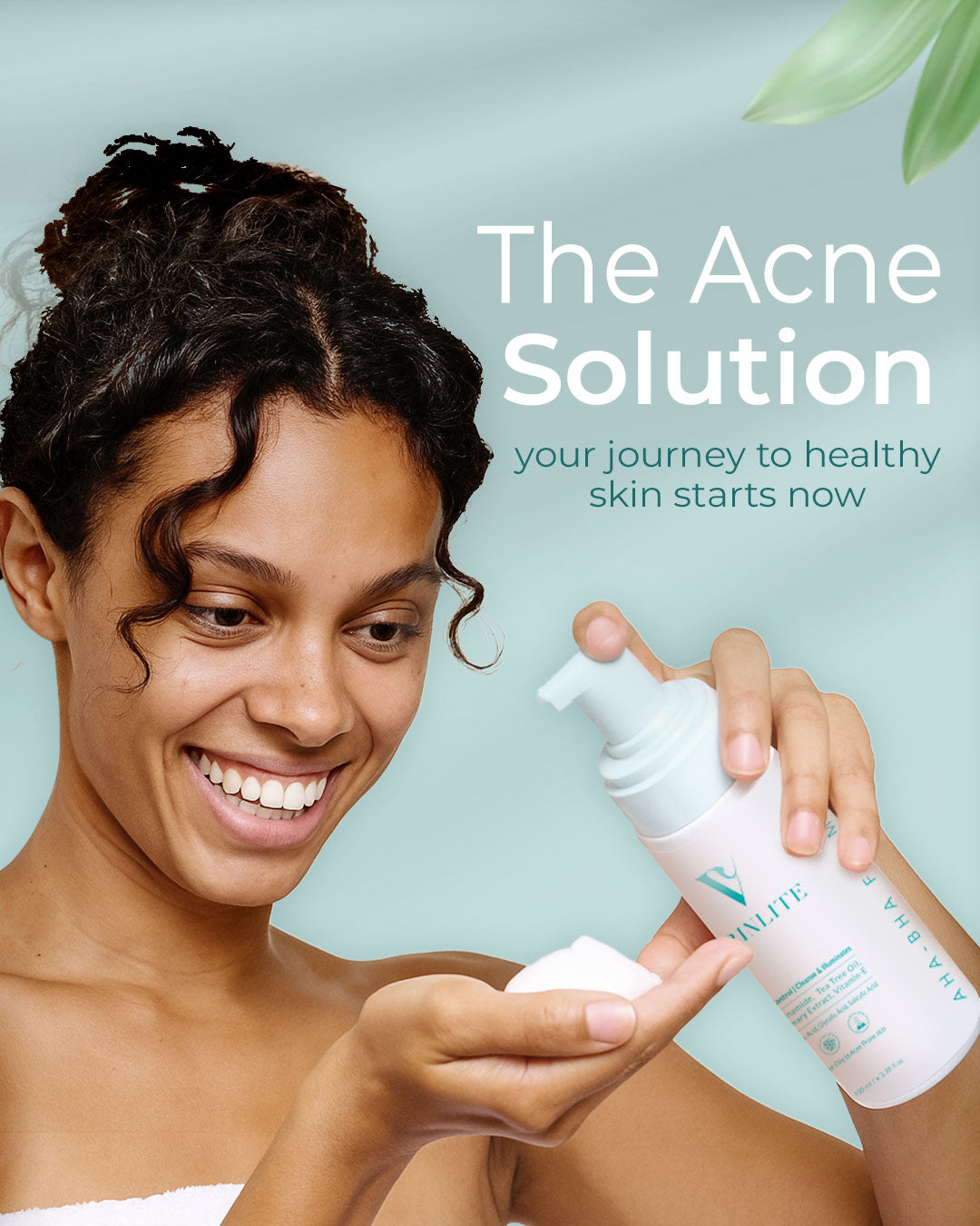 AHA BHA Foaming Face Wash 100ml | Vrinlite