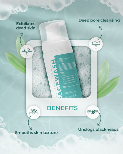 AHA BHA Foaming Face Wash 100ml | Vrinlite